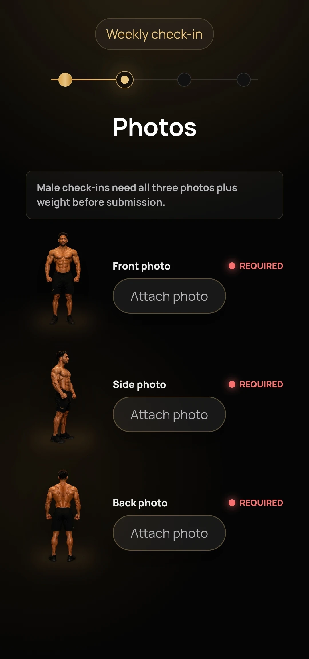 Ascension app weekly check-in screen